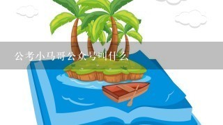 公考小马哥公众号叫什么