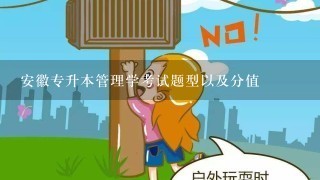 安徽专升本管理学考试题型以及分值