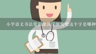 小学语文书法常识像汉字演变嗯这个字是哪种书之类的