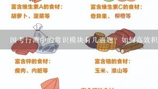 国考行测中的常识模块有几道题？如何高效积累？