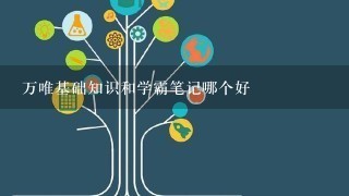 万唯基础知识和学霸笔记哪个好