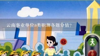 云南事业单位a类职测各题分值？