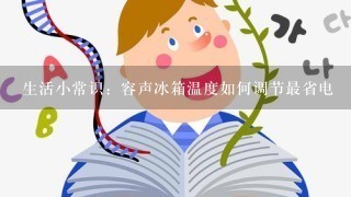 生活小常识：容声冰箱温度如何调节最省电