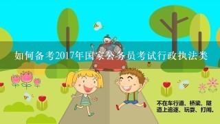 如何备考2017年国家公务员考试行政执法类