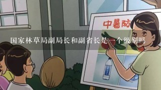 国家林草局副局长和副省长是1个级别吗