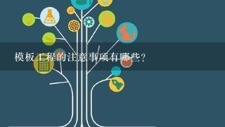 模板工程的注意事项有哪些？