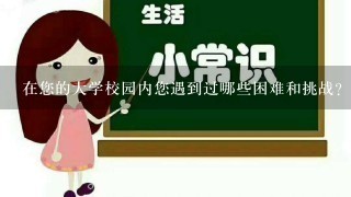 在您的大学校园内您遇到过哪些困难和挑战