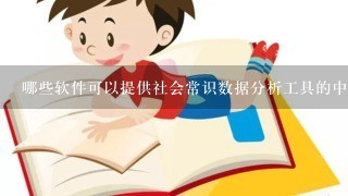 哪些软件可以提供社会常识数据分析工具的中文版本?